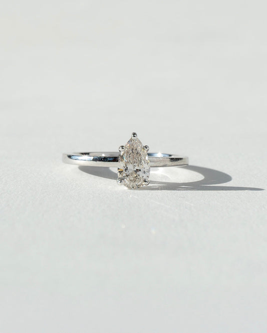 PEAR SOLITAIRE RING