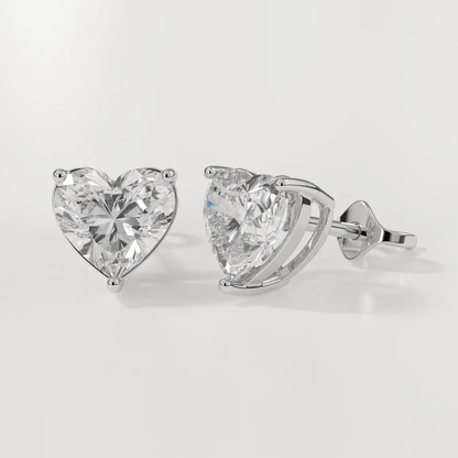 HEART SOLITAIRE EARRINGS