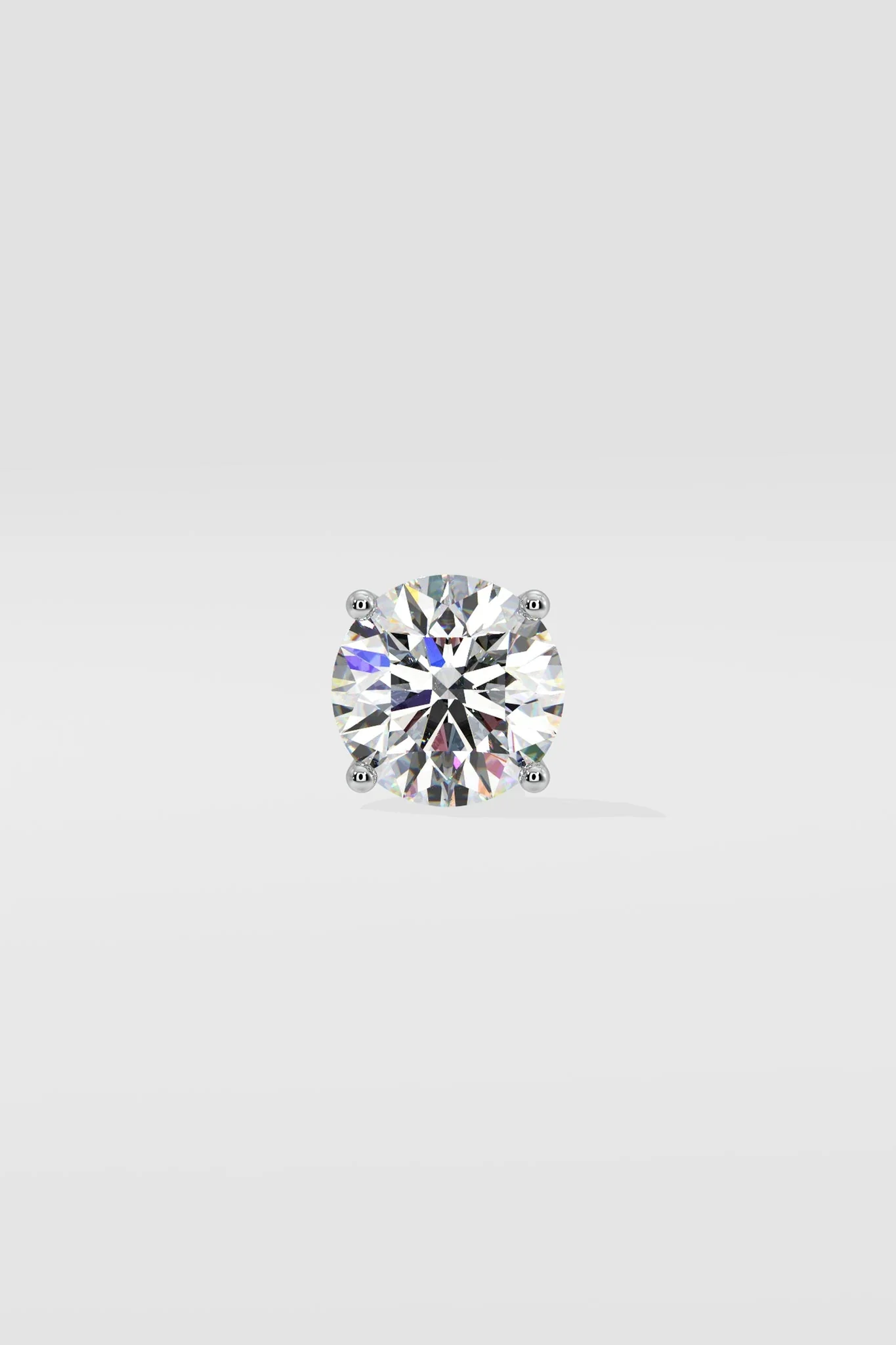 ROUND SOLITAIRE EARRINGS