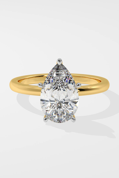 PEAR SOLITAIRE RING