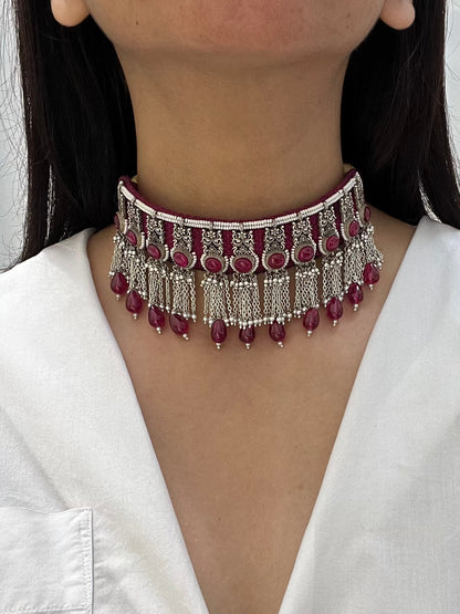 PINK CHOKER NECKLACE