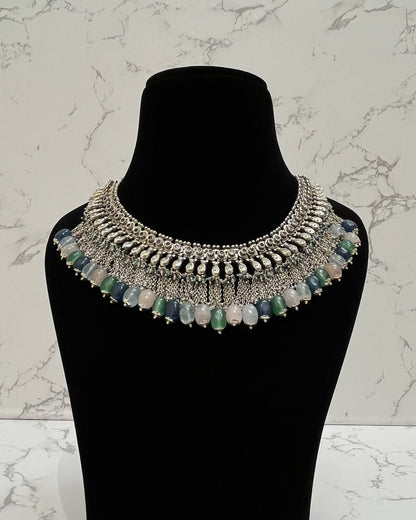 MULTICOLOUR STONE NECKLACE