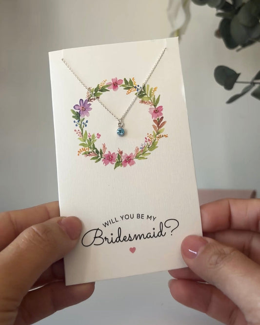BRIDESMAID BIRTHSTONE NECKLACE