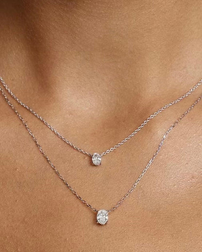 OVAL SOLITAIRE NECKLACE