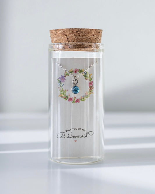 BRIDESMAID BIRTHSTONE NECKLACE
