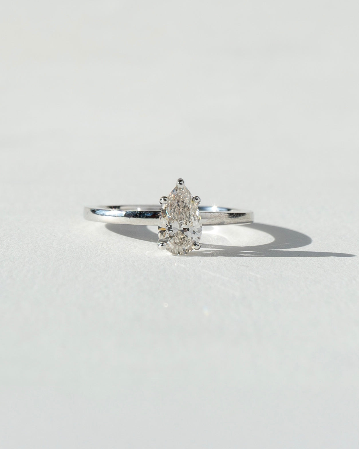 PEAR SOLITAIRE RING