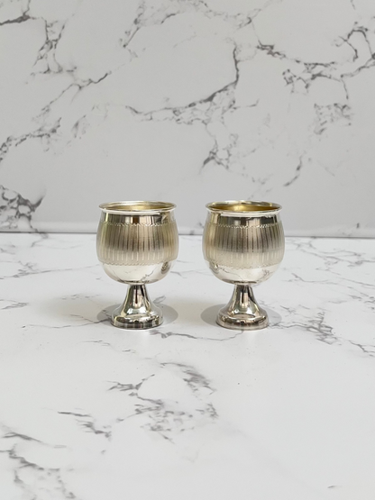 Two silver goblets
